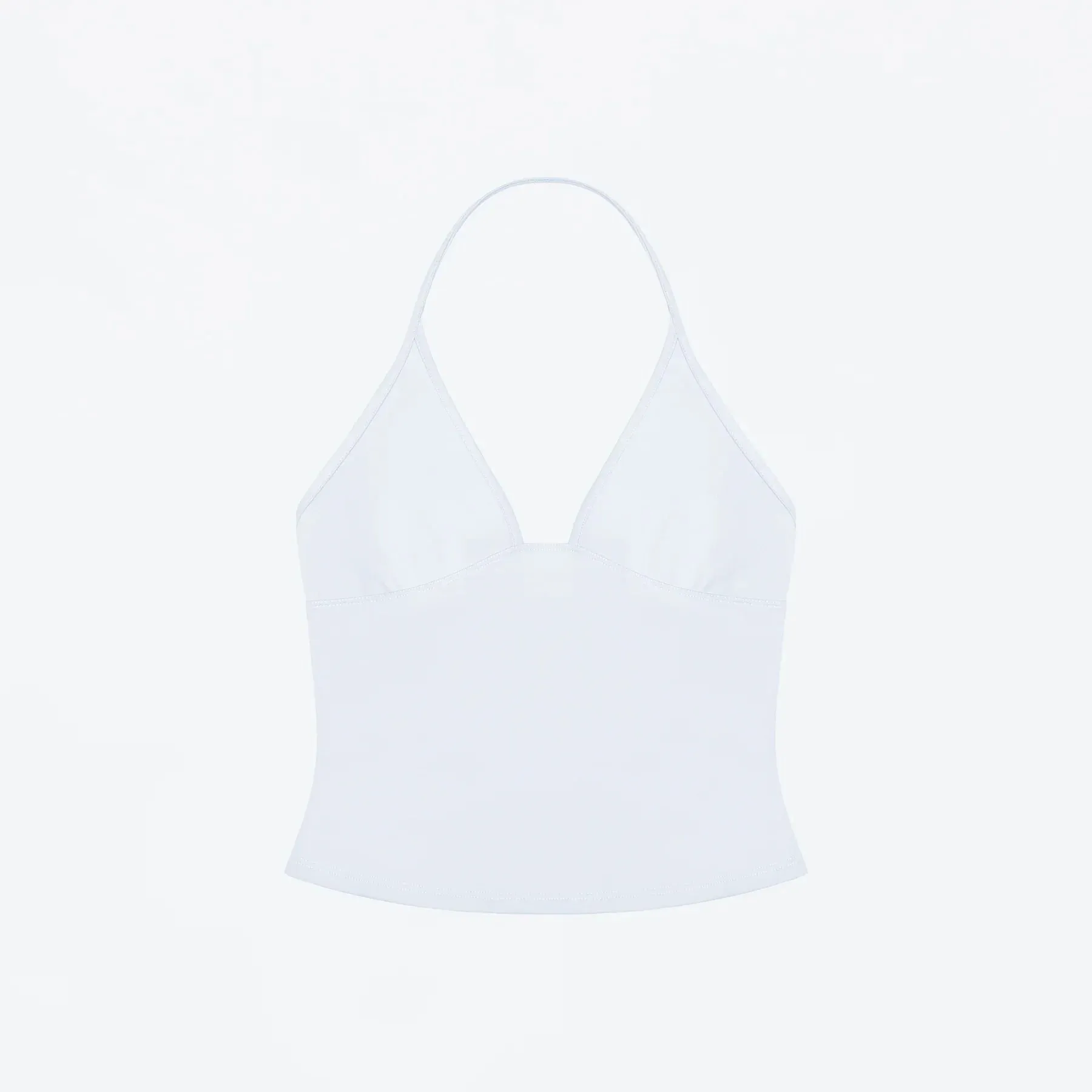 Tank Deep V Halter Neck Camisole Slim Fit Short Crop Top Tight-Fitting Waist-Cinching Backless Tank Top Versatile Outerwear Solid Color Base Shirt for a Spicy Look — image 10