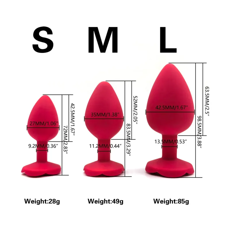Soft Silicone Rose Flower Anal Plug Beginner To Expert 3 Sizes Butt Plug Anus Trainer Dildos Adule Sex Toys For Couple Women Men — image 4