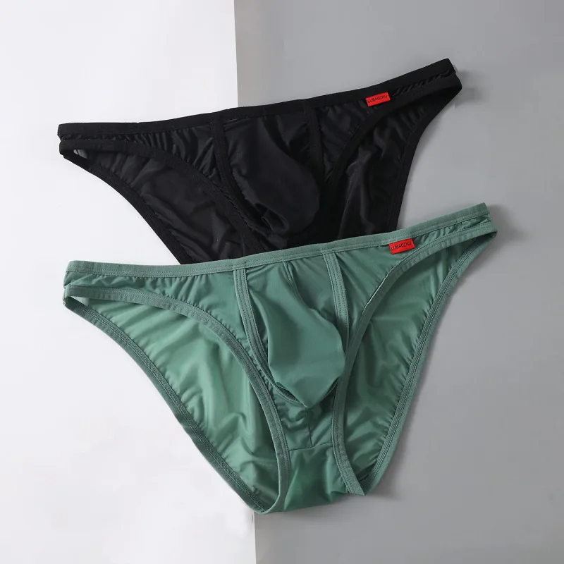 Ultra Thin Men's Underwear Large Pockets Triangular Underpants Transparent Lightweight Briefs — image 14