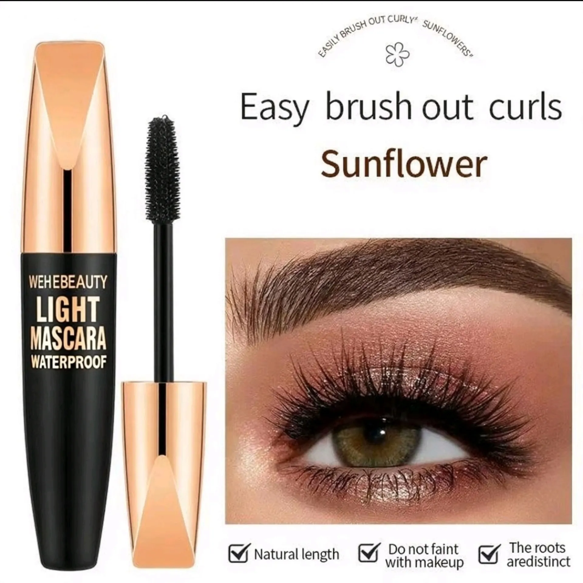 5D Eye Black Mascara Waterproof Lengthens Eyelashes Extension Silk Fiber Mascare Eye Makeup for Women Cosmetic Korean Make up — image 7