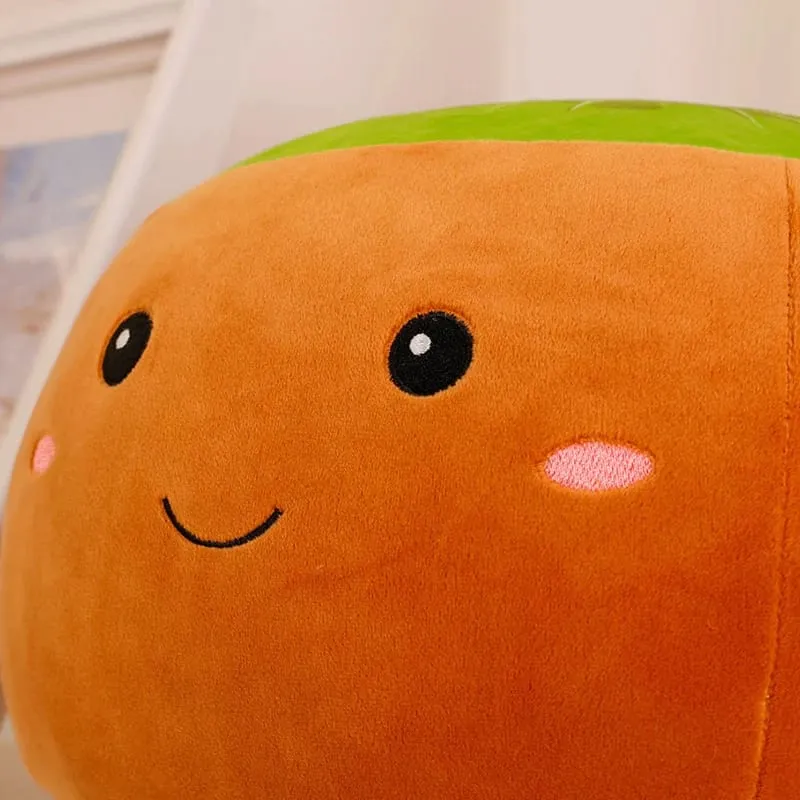 ZU Super Soft Plush Pillow Cute Fruits Kiwi Apple Orange and Vegetables Pea Chili Stuffed Toys Sofa Home Decor Cushion for Girl — image 6