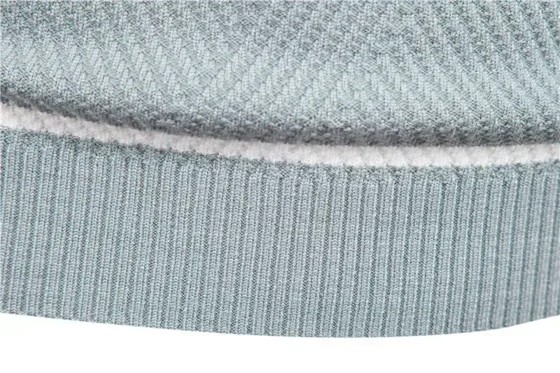 Embroidered Mens Boys Winter Stripe Sweater Thick Warm Pullovers Men's O-neck Basic Casual Slim Comfortable Sweaters — image 7