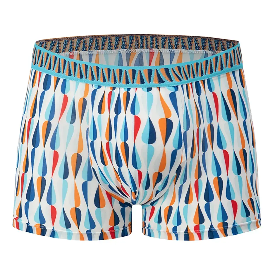 4/5piece Men's Colorful Patterned Fashionable Casual Boxer Shorts Loose And Comfortable Oversized Underwear Elastic Waist Shorts — image 17