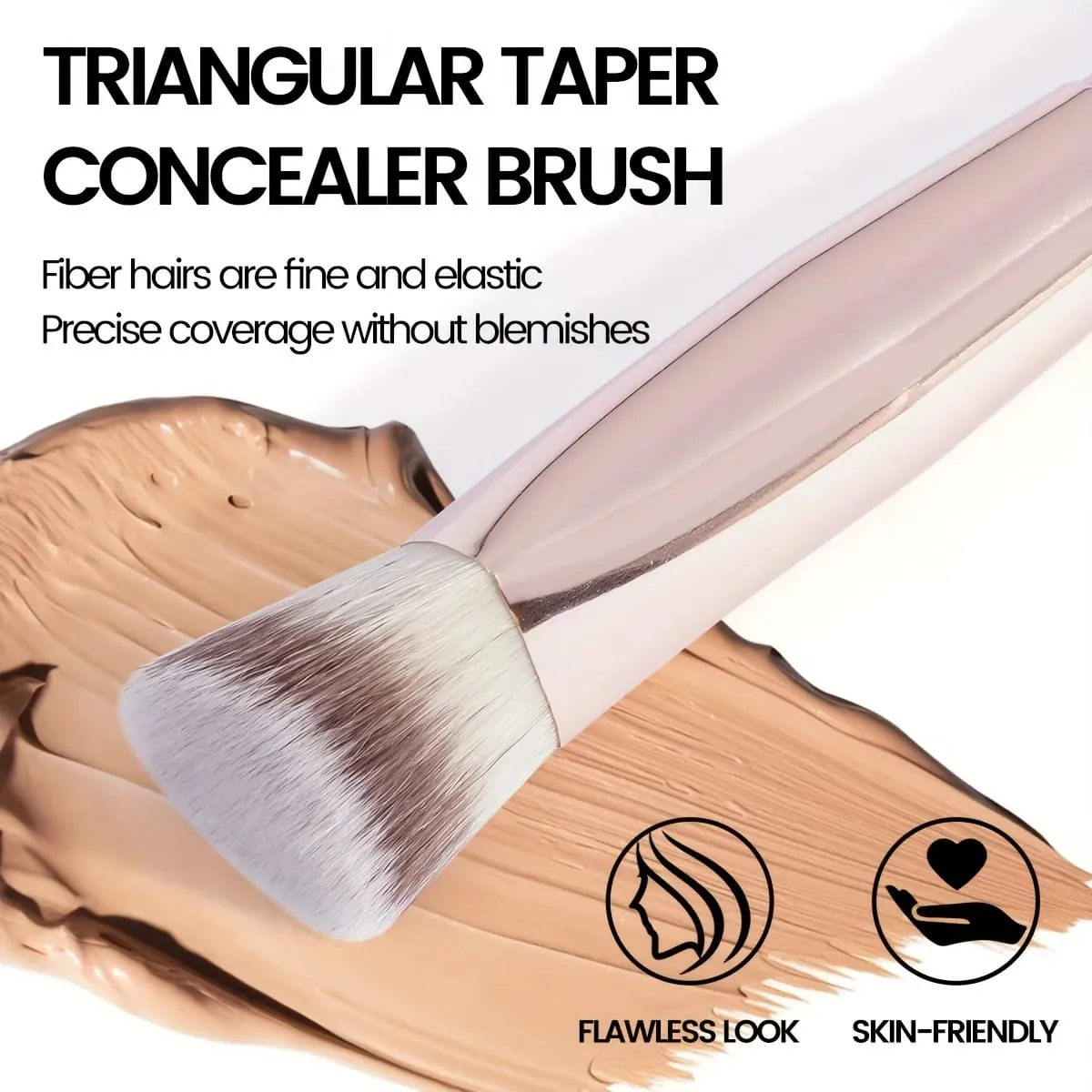 Premium Concealer Brush Triangle Brush Head Soft Synthetic Bristles Fit for The Skin — image 3