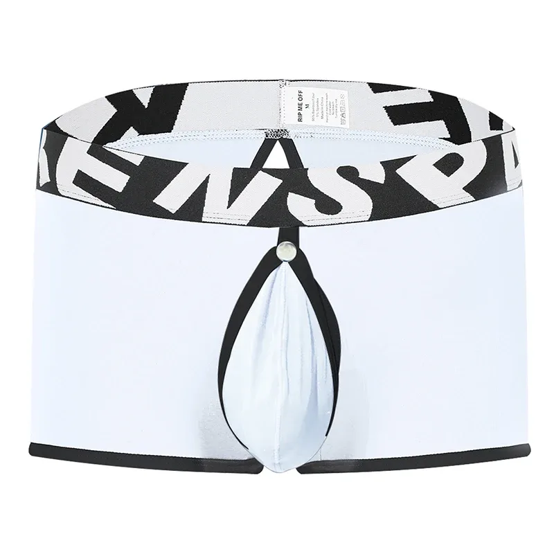 Mens Sexy Boxer Underwear Open Back Underpants Removable U Convex Pouch Panties Middle Waist Knickers — image 22