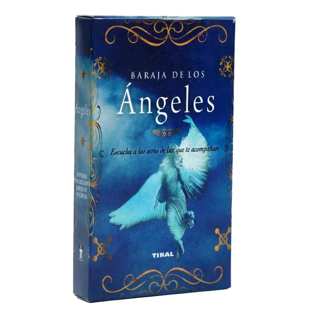 Angeles Oracle Cards Spanish Ver. 40-Card Deck With Guidebook Divination Tarot Cards (Baraja De Los Ángeles) Telling Gift