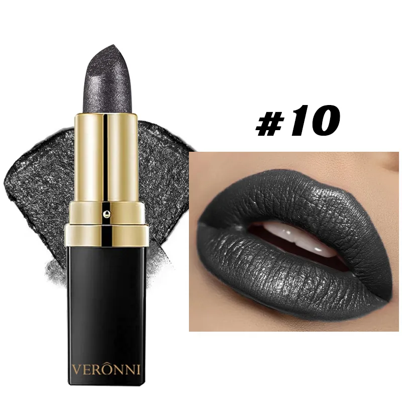 Gothic Eyeshadow Palette 15 Colors & Black Lipstick - Dark Romantic Smoky Eye Vampire Halloween Makeup Matte Shimmer Dark Lip — image 3