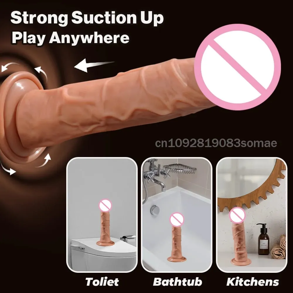Realistické dildo na penis silikonové dildo pro začátečníky vaginální anální dildo bodu G se silnou přísavkou Sexuální hračky pro dospělé Pro ženy Masturbace — image 2