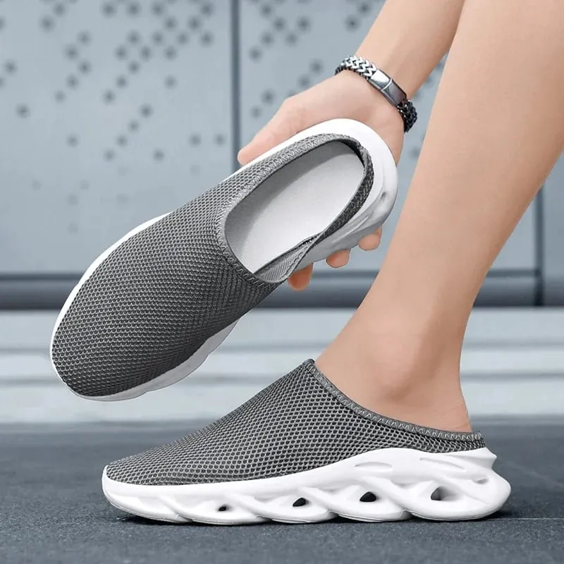 Men Slippers Summer Breathable Home Indoor Slippers Men Thick Bottom Slides Fashion Couple Walking Shoes Chanclas Hombre 39-48 — image 4