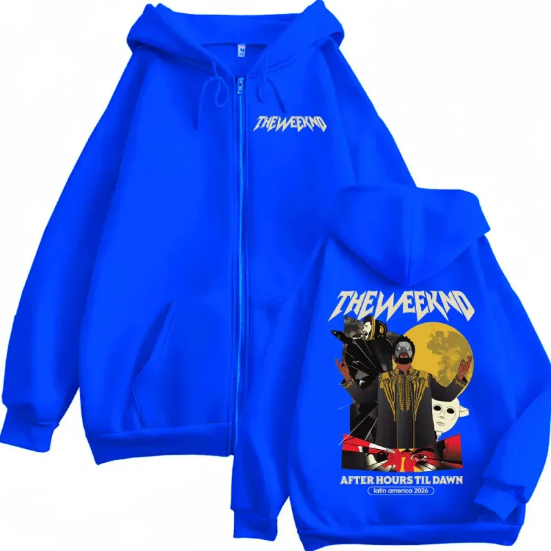 The Weeknd After Hours Til Dawn 2026 Jacket Sweatshirt Men Women Casual Fleece Zip Up Hoodies Hip Hop Style Punk Zipper Pullover — image 5