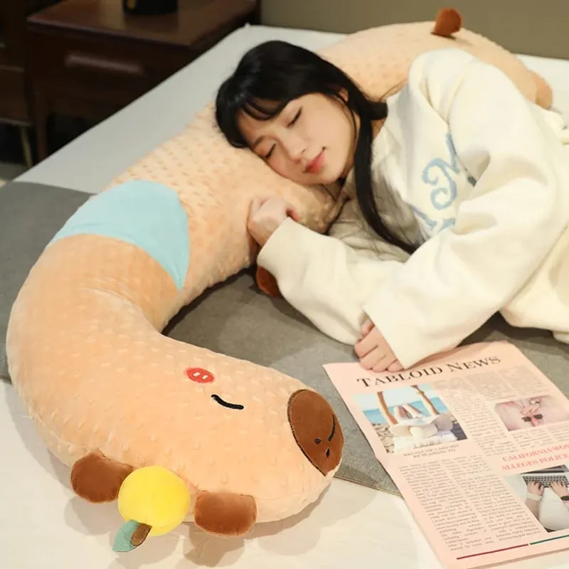Long Animal Body Pillow Soft Dot Plush Sleeping Pillow Cute Cartoon Doll Side Sleeper Leg Pillow Bed Cushion Home Decor Gift — image 8