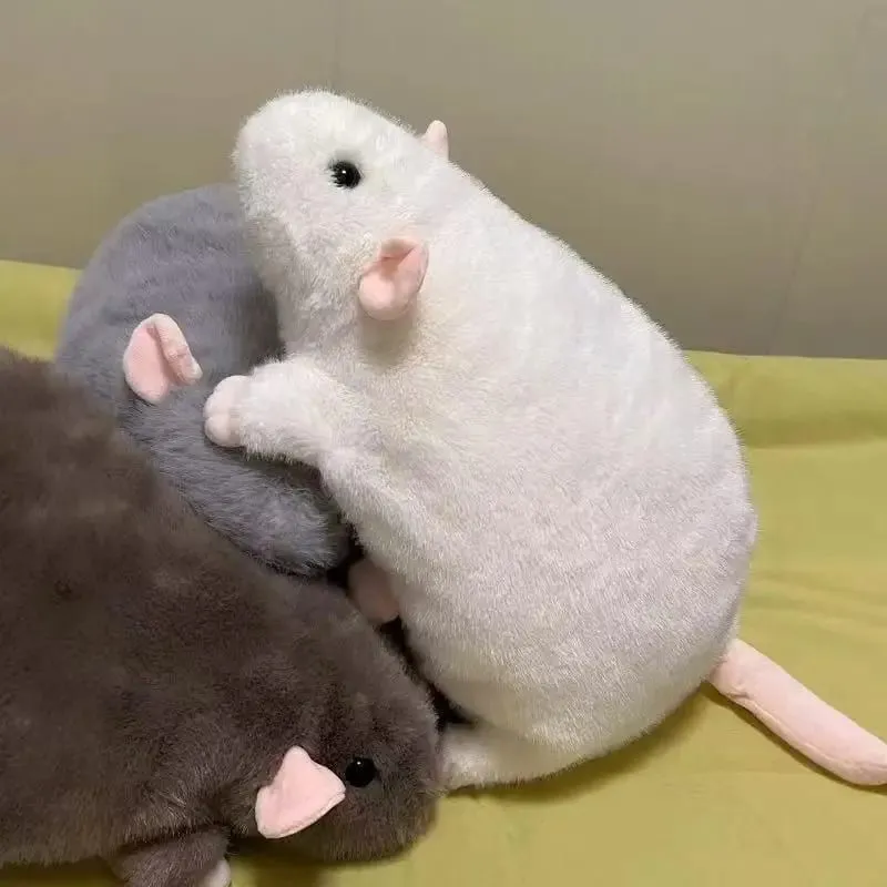 1Pc 35/50/90cm Cartoon Flower Branch Rat Soft Oversized Animal Figure Cute Simulation Big Mouse Plush Toy Pillow Birthday Gift — image 9