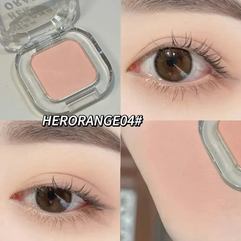 Red Brown Monochrome Eyeshadow Eyeliner Powder Palette Silky Matte Coral Red Lying Silkworm Eyeliner Waterproof Aegyo-sal Makeup — image 8
