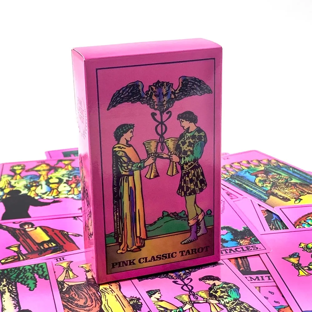 Pink Classic Tarot Deck Board Game Popular Divination Oracle Card Game Psychology Fortune Telling Cards for Tarot Beginners — image 1