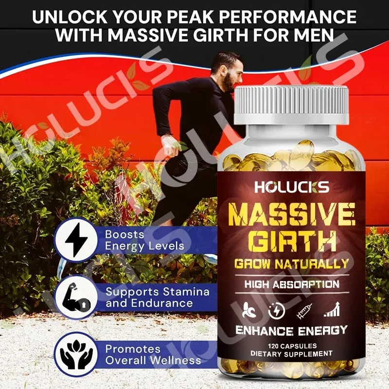 Premium Massive Girth Capsules with Ashwagandha Support Optimal Circulation & Energy Enhanced Performance & Overall Wellbeing — image 3