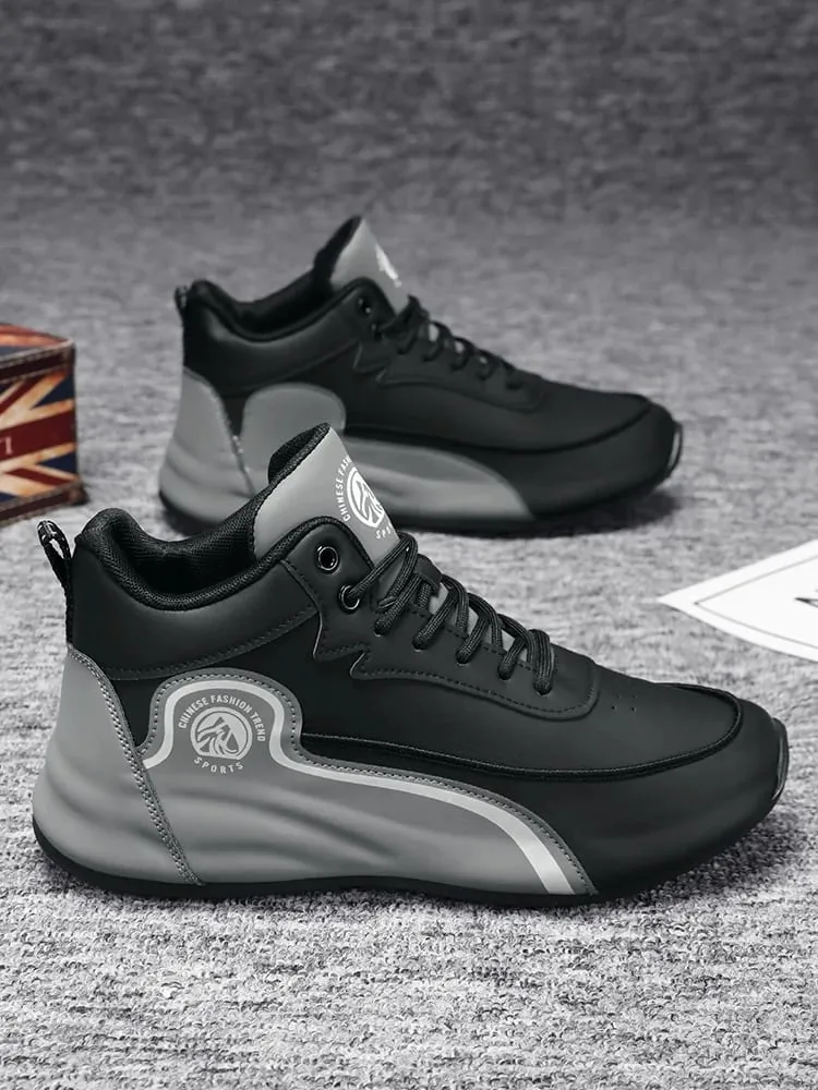 High-Top Casual Sneakers for Men Trendy Thick-Soled Dad Shoes Breathable Soft-Soled Non-Slip Versatile Men's Shoes Everyday Commuting Height-Increasing Sports Trendy Shoes 9