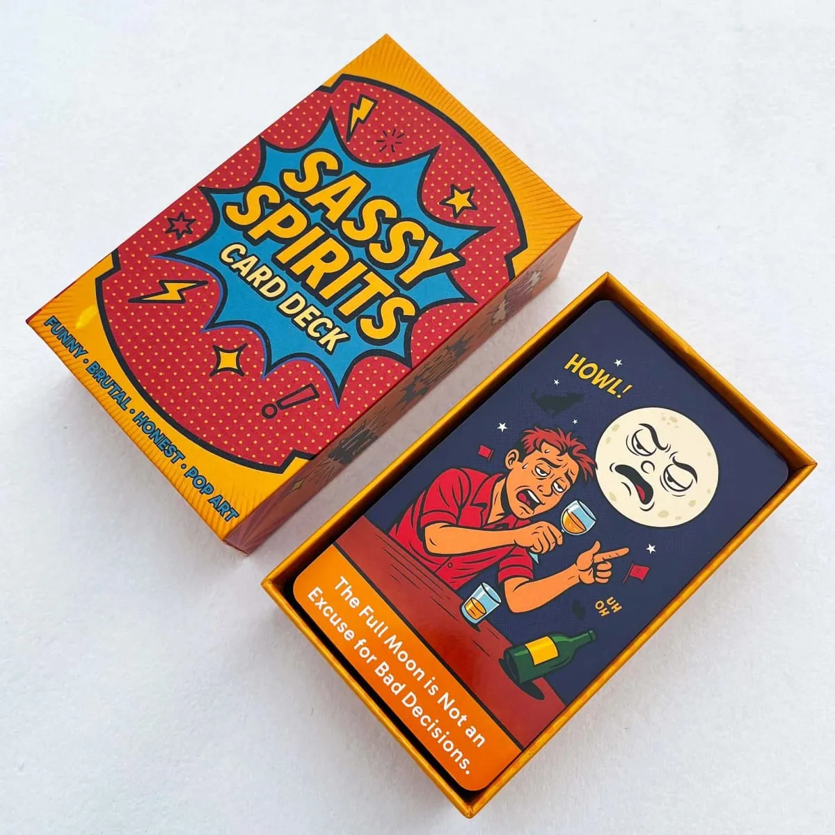 78 Card Deck Sassy Spirits Oracle Card Deck, Humorous Divination Cards Includes Funny Honest Trendy Art Comic Style — image 3