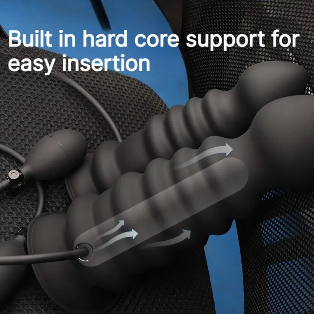 Huge Inflatable Anal Plug with Suction Cup Silicone Big Butt Plug Anus Expansion Stimulator Prostate Massage Anal Sex Toys — image 4
