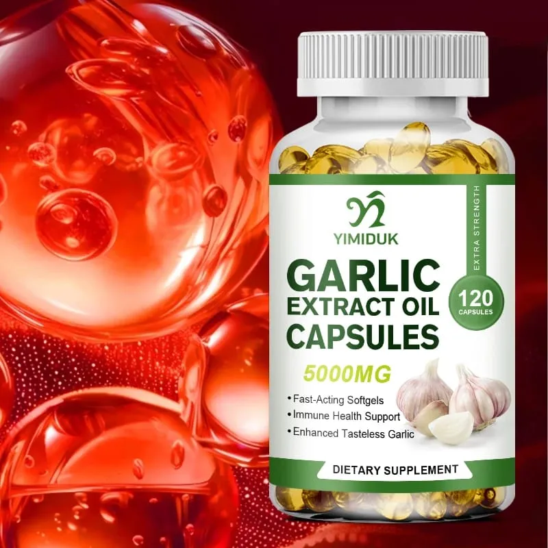 Organic Garlic Oil Extract Capsules Immunity Improves Cardiovascular Function Support Increase Glutathione Level Cellular Detox — image 7
