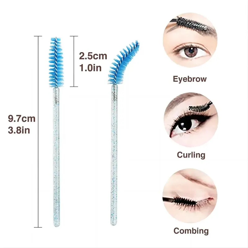 Wholesale Eyelash Brush Mascara Wands Wholesale Spoolies Eyebrow Lash Cleaning Brushes Applicator Makeup Tools 50/1000/2000pcs — image 2