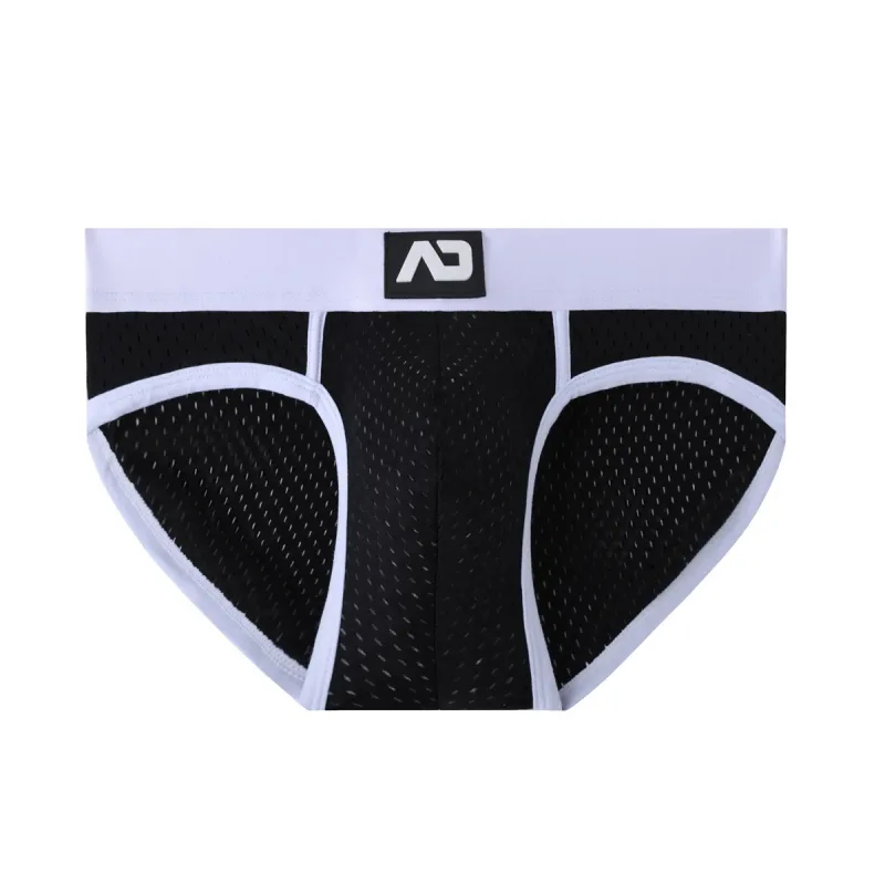 2026 solid color new men's low waist through mesh breathable briefs addicted underwear AD4-M388 — image 21