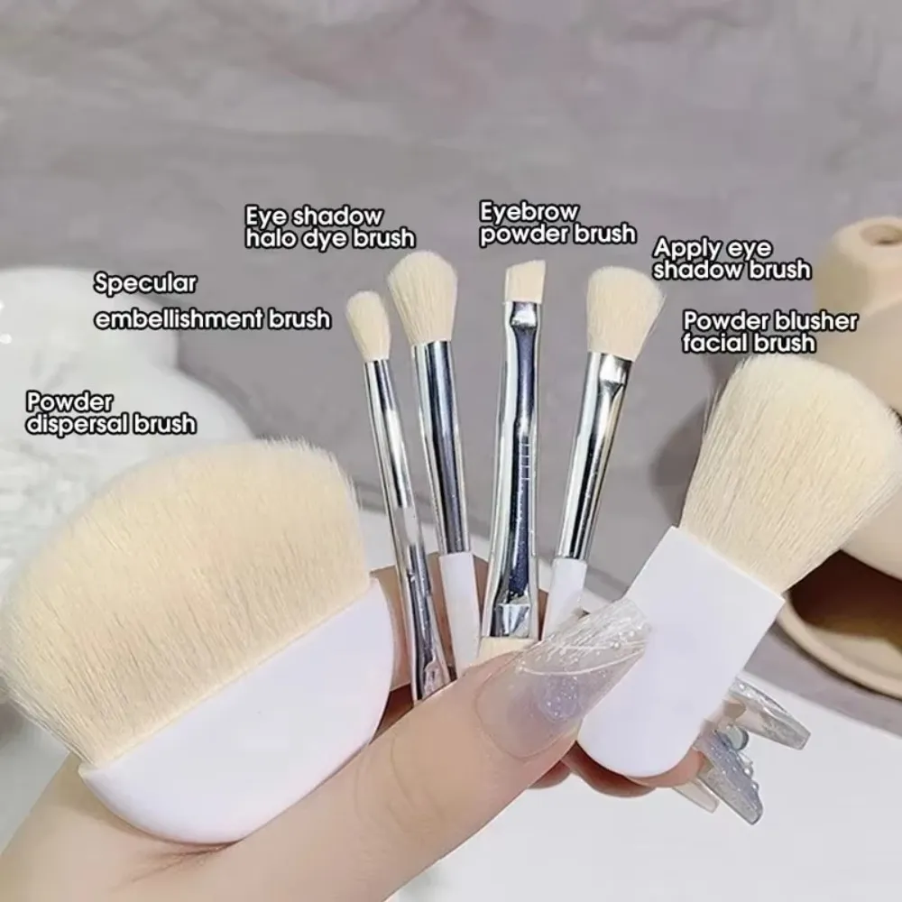 6Pcs/Set Soft Bristles Mini Makeup Brush Set Blending Brush Multiple Brush Heads Cosmetic Brushes Set With Storage Box — image 6