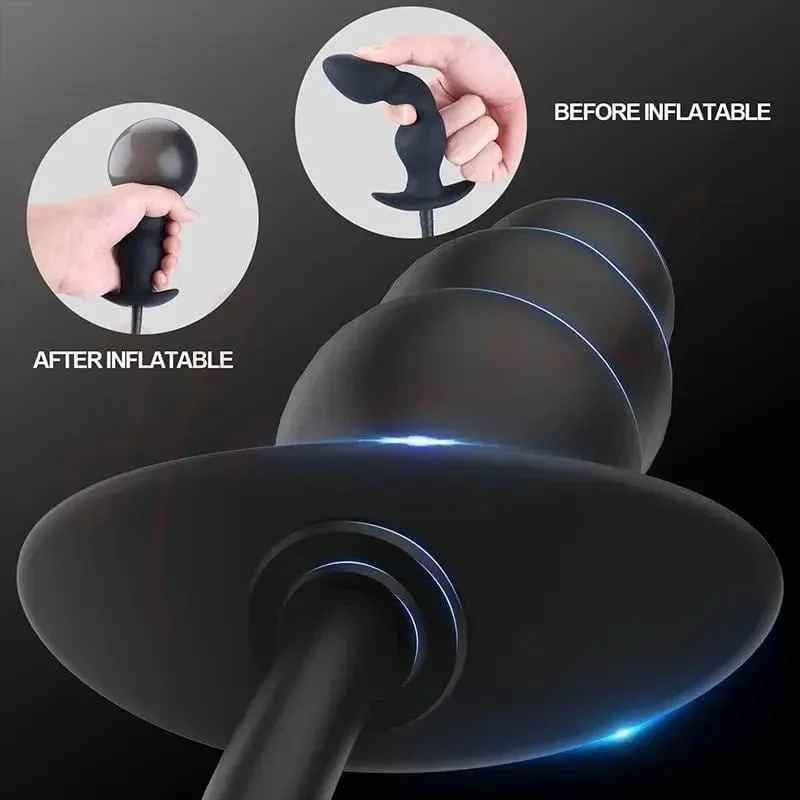 Anal Expander Expand Inflatable Anal Plug Oversized Enema Training Butt Plug Butt Dilator Ass Prostate Sex Toy para sa Mga Lalaki Babae — image 2