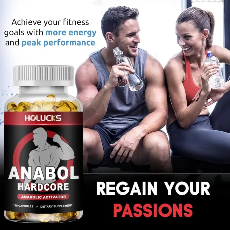 Anabol Hardcore Supplement Boost Workout Energy Muscle Growth & Protein Synthesis Balances Men Hormones — image 7