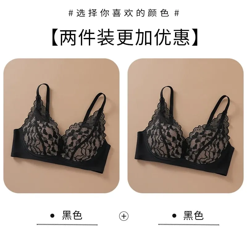 Japanese Sexy Spitze Büstenhalter ohne Bügel Push Up für kleine Brust Seitlich glättend Anti-Sagging Neu Bestseller MOYISU B — image 7
