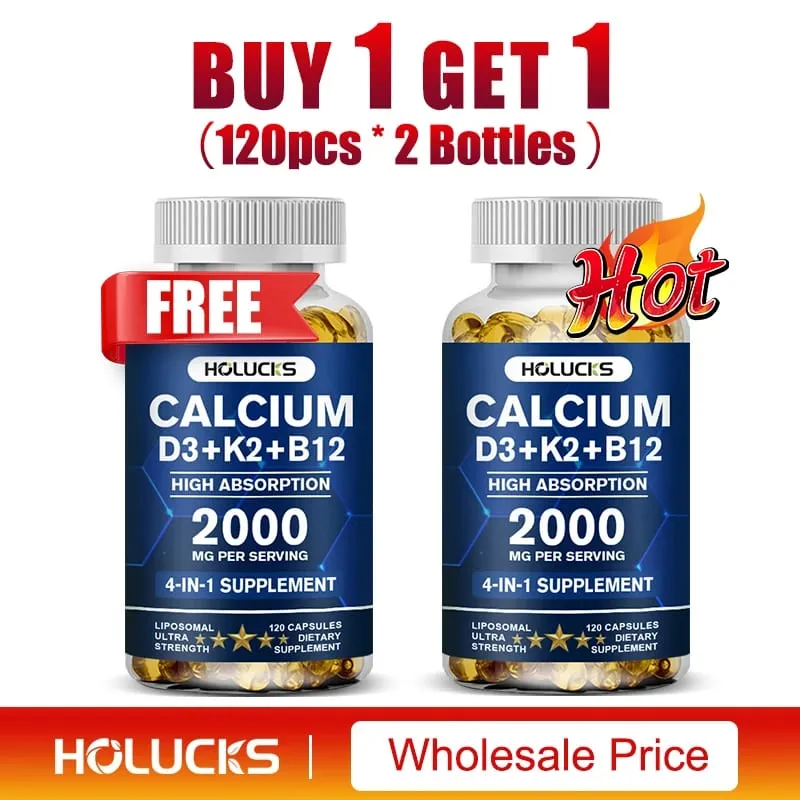 Calcium Supplements with Vitamin D3 K2 Support Bone Muscle TeethHealth Replenish Joints Calcium Absorption — image 7