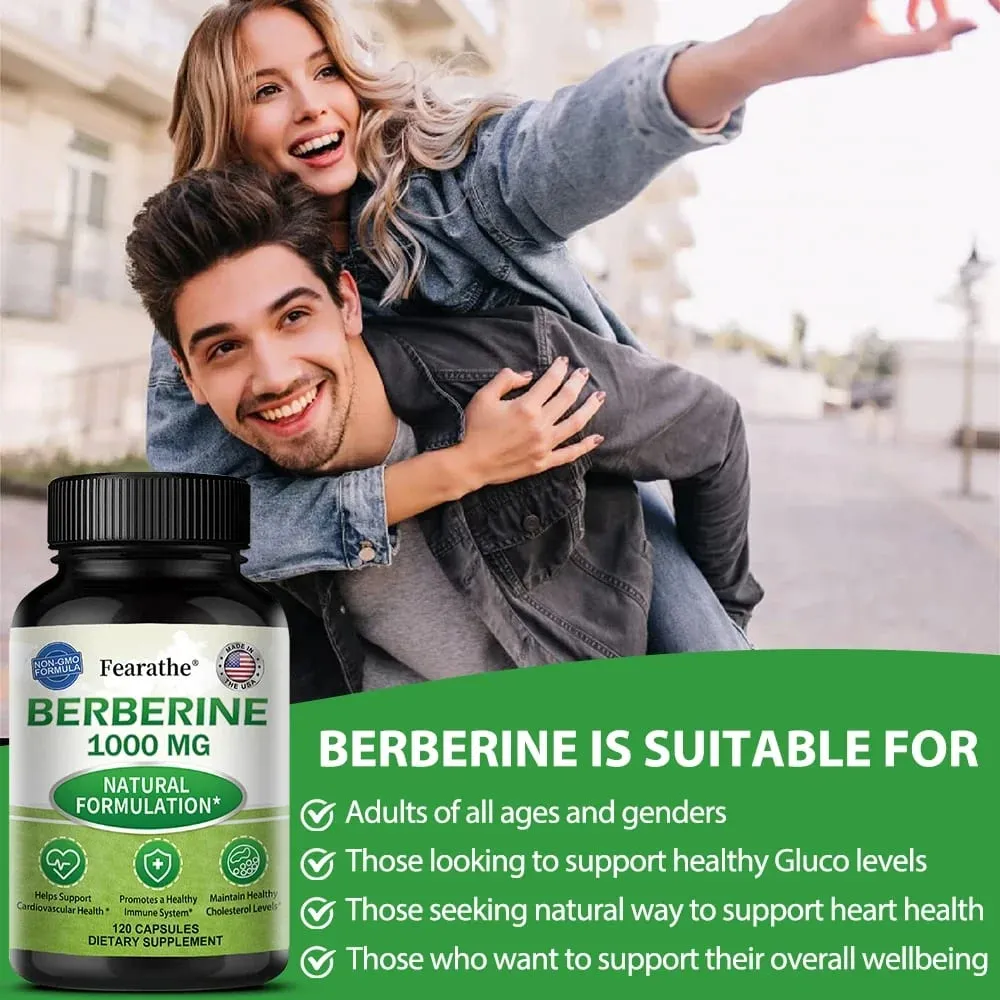 Berberine 1000 Mg Supplement Highly Absorbed Supports Cardiovascular Health Regulates Gut Flora Balance Improves Digestion — image 4