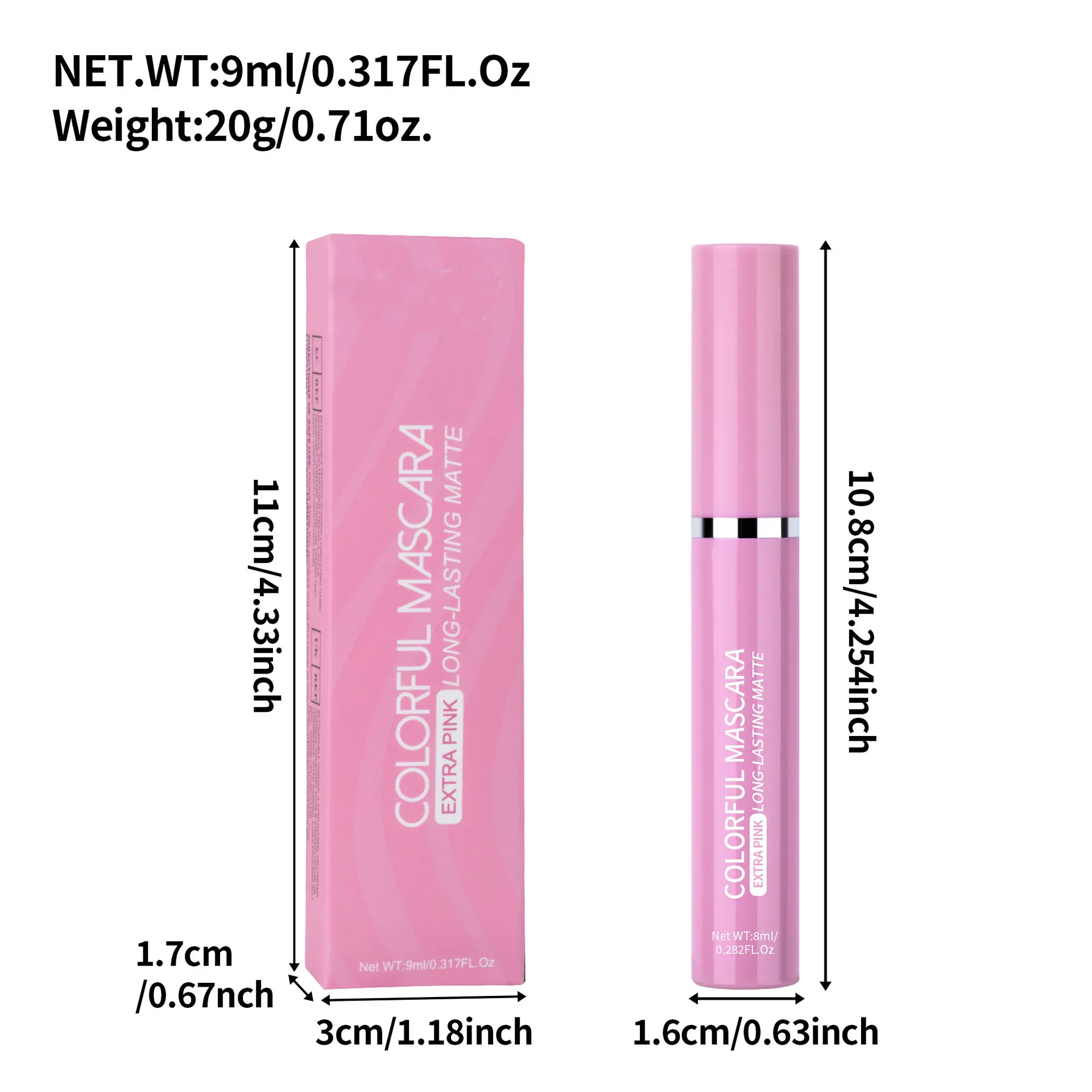 Ciglia mascara colorate Blu Rosa Verde Mascara impermeabile colorato Affascinante mascara arricciacapelli a lunga durata Trucco natalizio per occhi — image 7