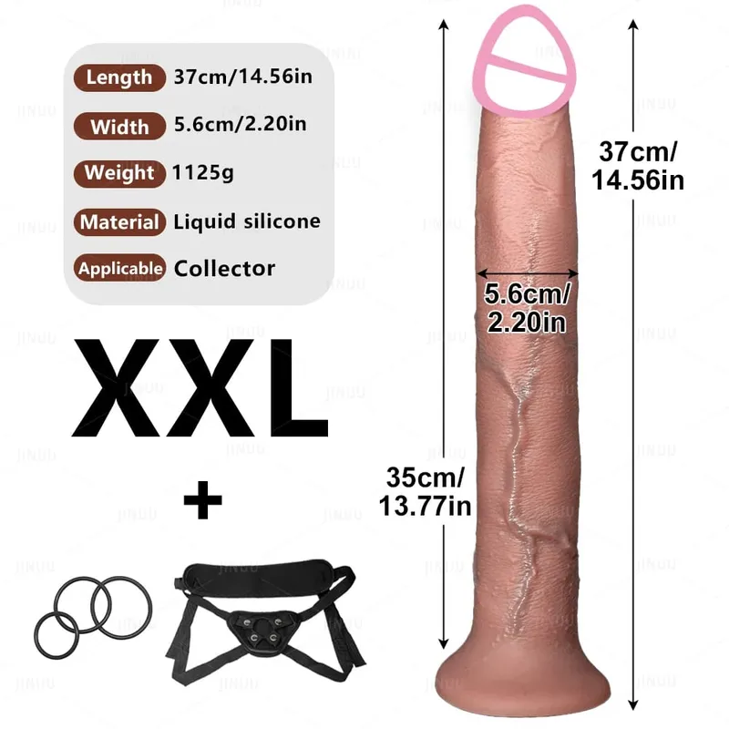 Realistic Long Dildo Anal Plug with Suction Cup Strap-on Penis Butt Plug Long Dick Sex Toys for Women men Phallus Anal Dilator — image 10