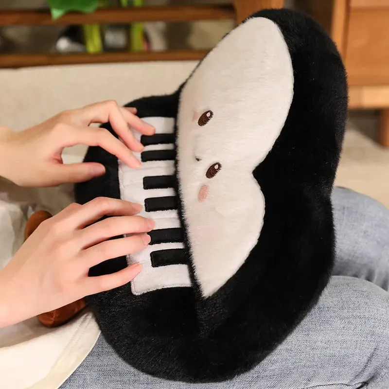 New Musical Instrument Doll Piano Pipa Pillow Cushion Brown Guitar Drum Plush Toy Cute Kawaii Birthday Gift Children Home Decor — image 4