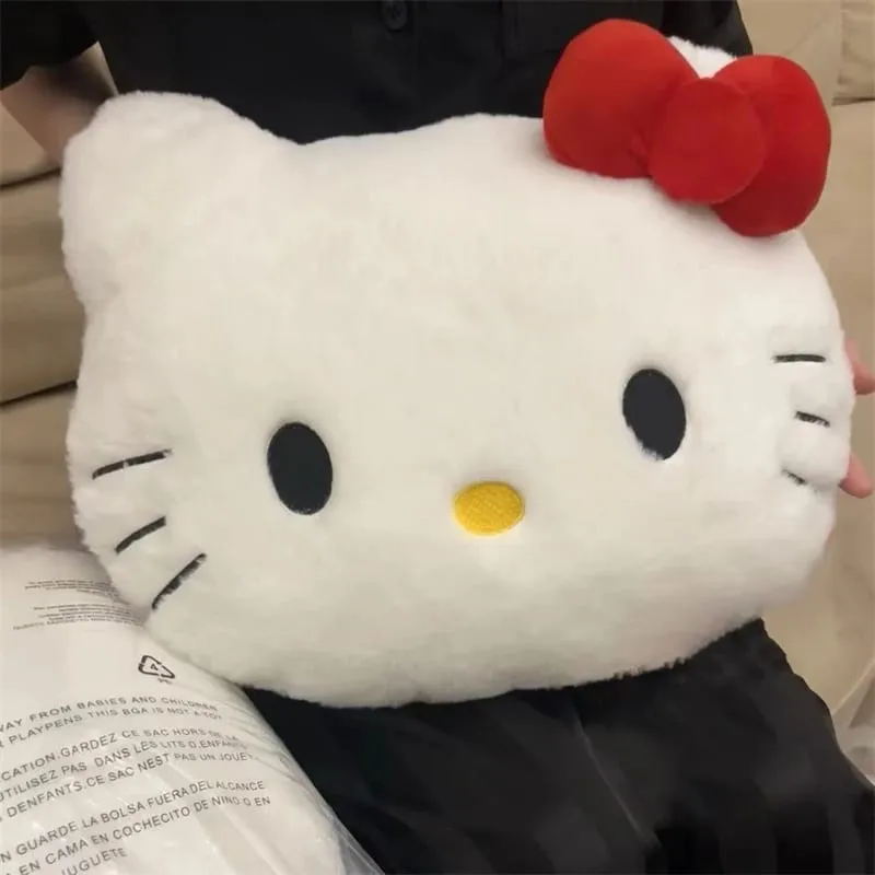Anime Sanrio Hello Kitty Cute Cartoon Head Plush Pillow Sofa Bedside Cushion Car Cushion Nap Pillow Birthday Gifts for Girl — image 9