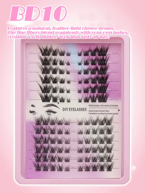6 sizes of clustered eyelashes multiple combinations and styles to easily create exquisite eye makeup a must-have for beauty — image 8