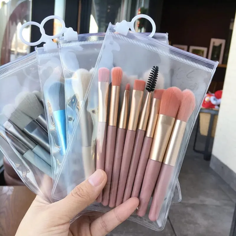 8pcs/bag Soft Fluffy Makeup Brushes Set for Cosmetics Foundation Loose Powder Eyeshadow Kabuki Blending Makeup Brush Beauty Tool — image 1