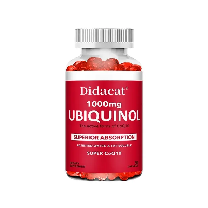 Ubiquinol CoQ10 Vegetable Softgels 1000mg Natural Antioxidant Supplement Cardiovascular Skin & Energy Wellness Support