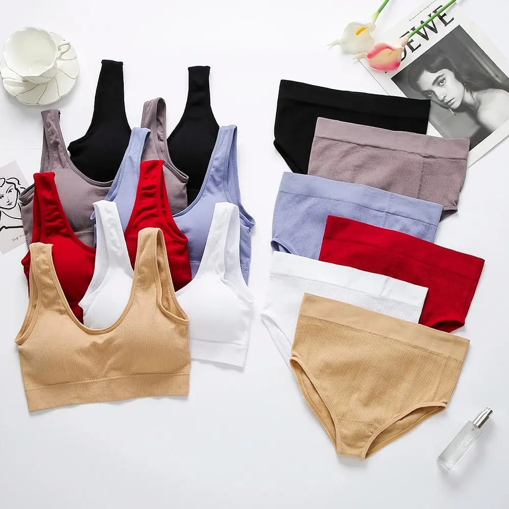 ชุดชั้นในกีฬาสตรีชุด PLUS ขนาดไร้สาย Bra Top เบาะสบายชุดชั้นในชุดชั้นใน Bra — image 5