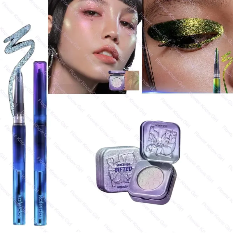 Kaleidos Chameleon Face Eye Makeup Set Gel Eyeliner Pencil Chameleon Eyeshadow Highlighter Chrome Glitter Diamond Powder — image 13