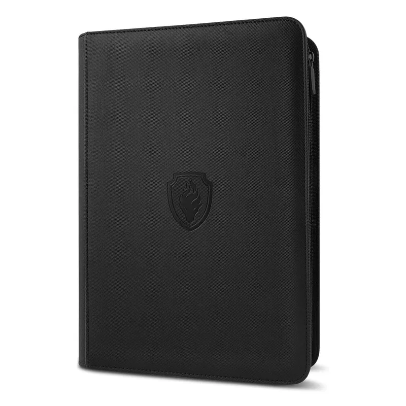 9 Pocket Zipper Card Binder 360 Trading Card Holder Book Premium PU Cover Zip Binder for Cards Durable Side Loading Card