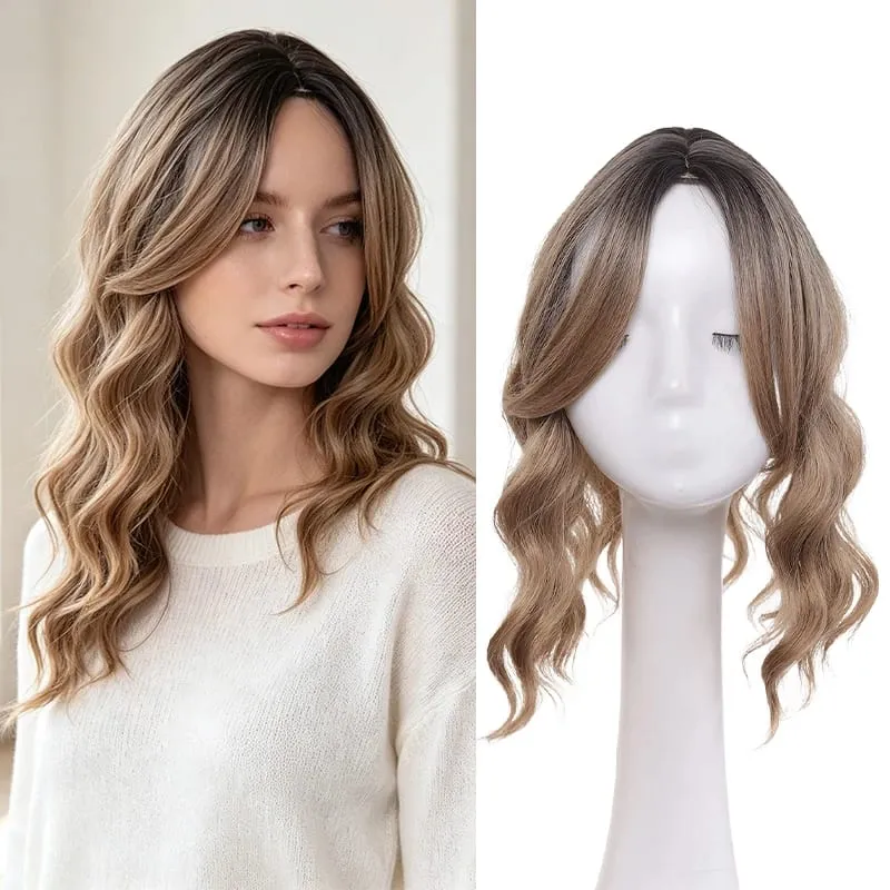High Quality Synthetic Water Wave Wig Topper Middle Part With Natural Shine Easy To Apply For Quick Volume Boost. — image 13