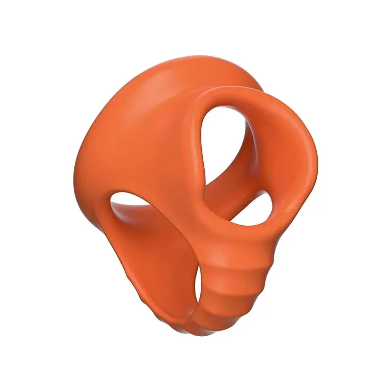 Soft Penis Ring Reusable Delay Ejaculation Lasting Scrotum Lock Ring Ball Scrotum Stretcher Triple Testicle Lock BDSM Sex Toys — image 8