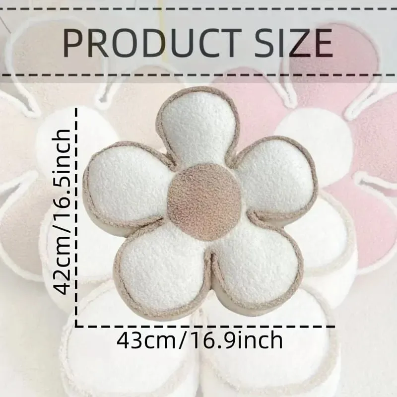 PP Cotton Filled Sunflower Pillow Flower Petal Shape Sofa Cushion Headrest Backrest Pad Living Room Bedroom Bay Window Decor — image 4