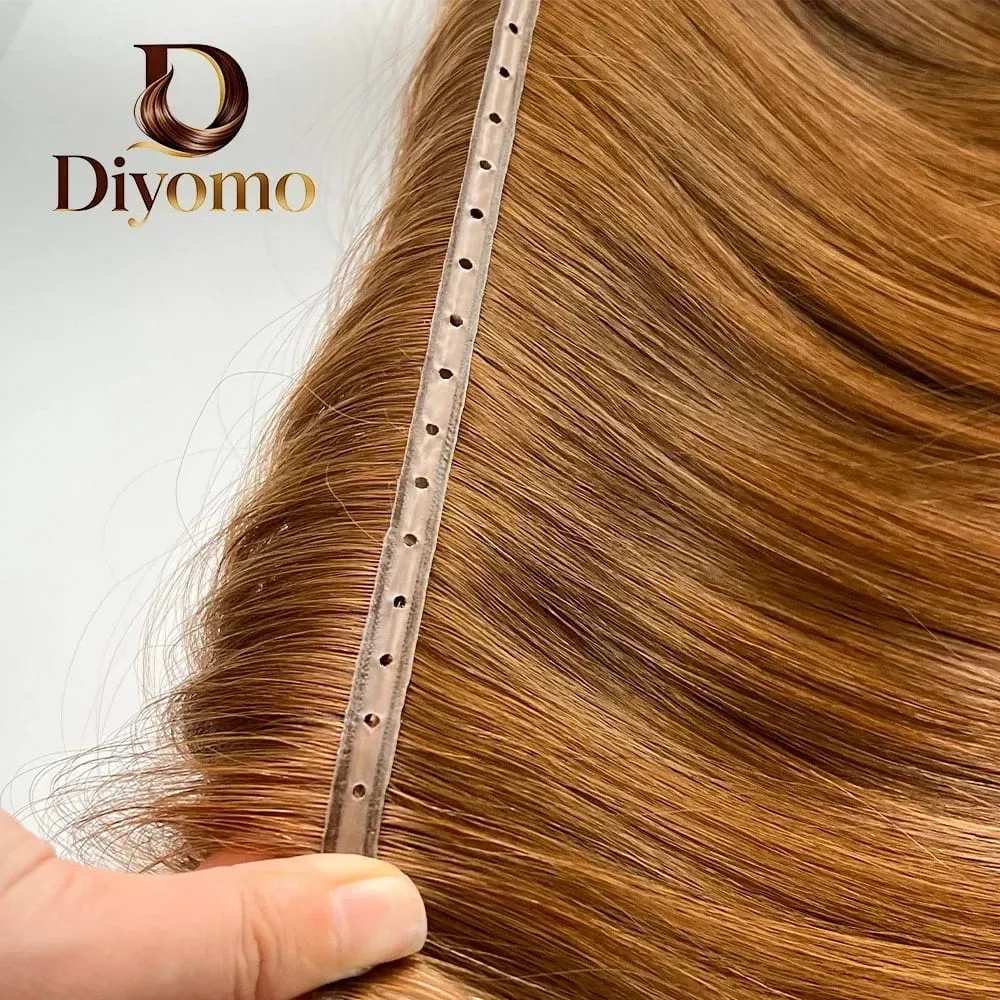 Butterfly Weft Hair Extensions Pu Hole Weft Double Sided Genius Weft Bundles Hand Tied Weft Invisible Weave For Women — image 1