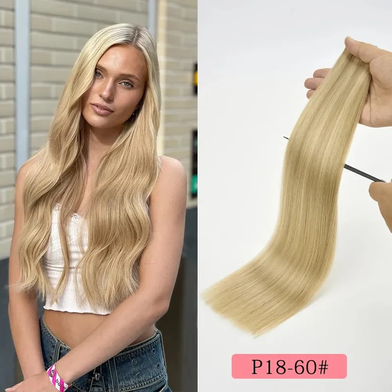 Tape in Hair Extensions Human Hair Remy Tape Ins Human Hair Extensions Seamless Silky Straight Skin Weft for Length and Volume — image 13