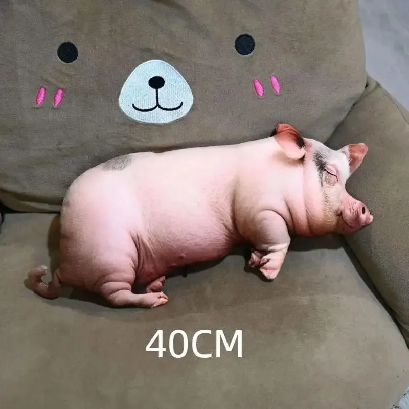 3D Realistic Pig Plush Pillow Super Soft Cozy Fabric Decorative Cushion for Couch Bed Bedroom Home Decor