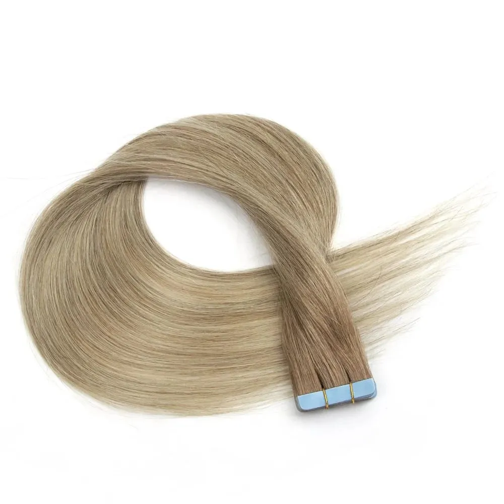 Real Human Hair Tape in Extensions 16'' 20'' Natural Straight High Light Seamless Tape Hair On Double Sided Tape 20pcs 30g/pack — image 10