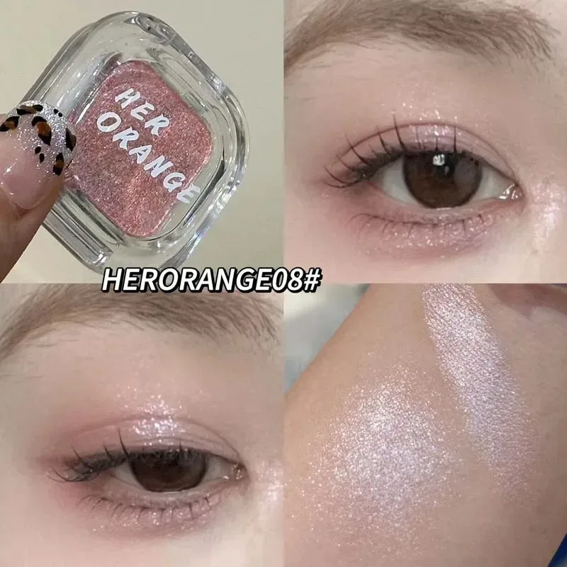Red Brown Monochrome Eyeshadow Eyeliner Powder Palette Silky Matte Coral Red Lying Silkworm Eyeliner Waterproof Aegyo-sal Makeup — image 13