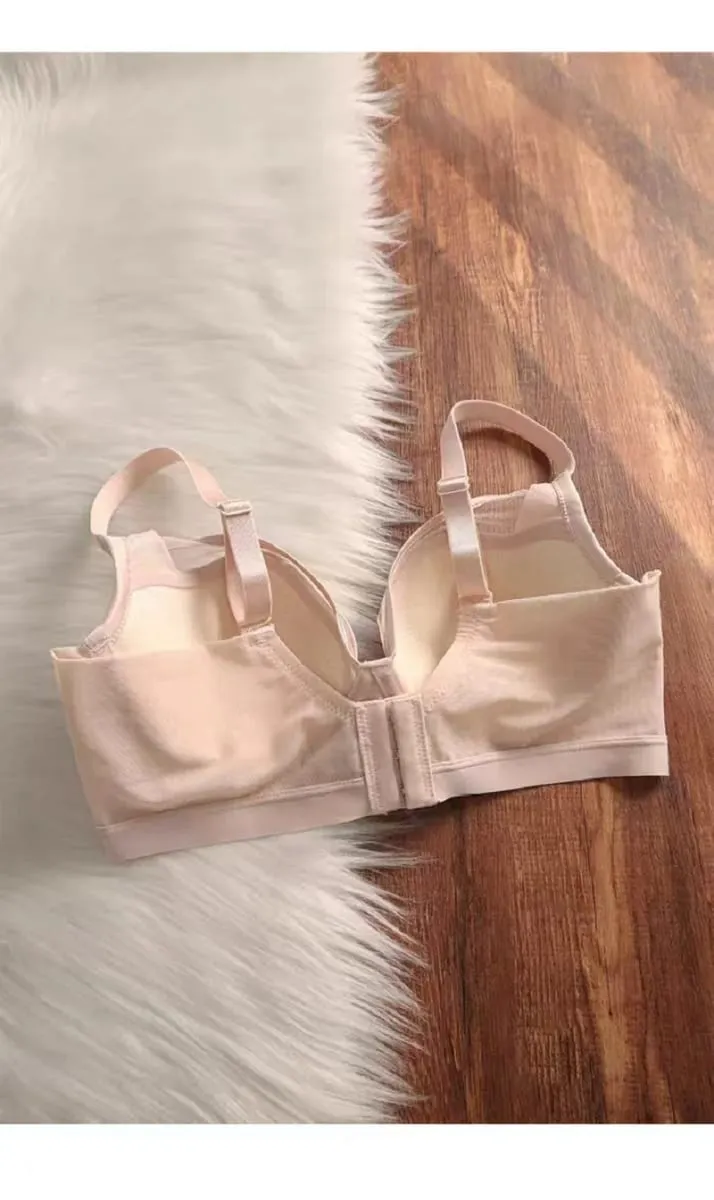 Nadměrná velikost bezešvé tenké spodní prádlo Push Up pro ženy Velká prsa vypadají menší Podprsenka s měkkými kosticemi proti povisnutí — image 6